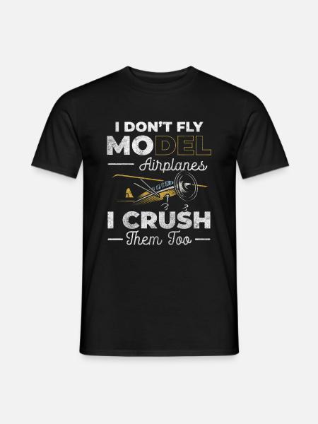 Flugzeug Modellbauer Flieger Testpilot - Männer T-Shirt - Schwarz