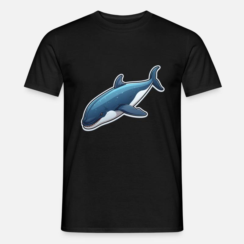 Wal Walfisch - Männer T-Shirt - Schwarz
