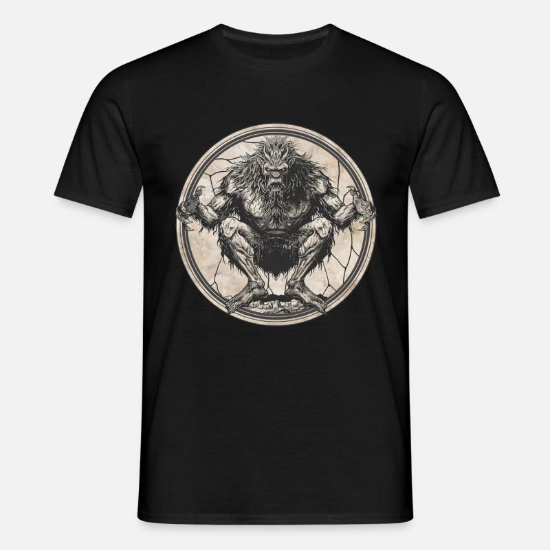 Yeti - Männer T-Shirt - Schwarz