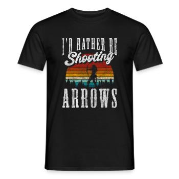 Archery Sports Bow Archery Quiver - Men's T-Shirt - black - Front - AI Model Male 178 light (178cm)