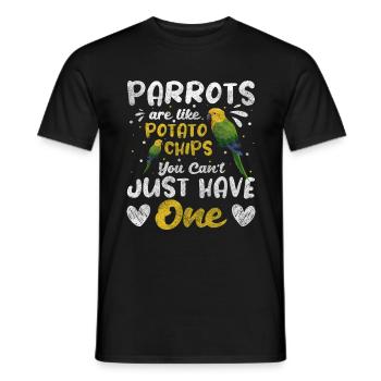 Vogel Macaw - Männer T-Shirt - Schwarz - Vorne - AI Model Male 178 light (178cm)