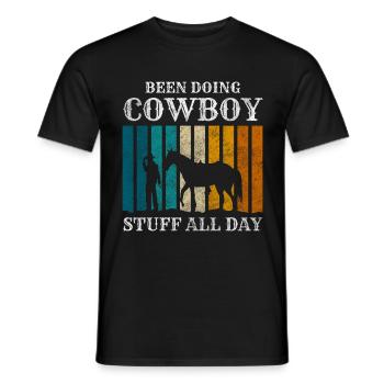 Cowboy Mut Banditen Kostüm - Männer T-Shirt - Schwarz - Vorne - AI Model Male 178 light (178cm)