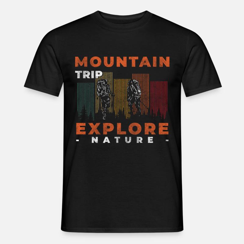 Kletterer Wanderer Alpen Seil - Männer T-Shirt - Schwarz