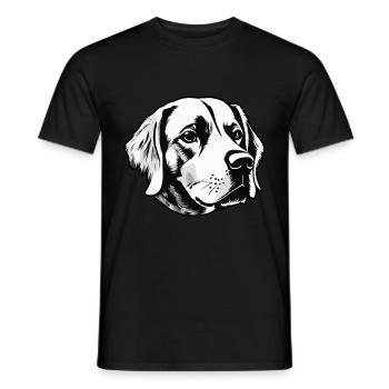 Hund Welpe Tierschutz - Männer T-Shirt - Schwarz - Vorne - AI Model Male 178 light (178cm)