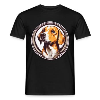 Chiens Sports canins Amoureux des chiens à quatre pattes - T-shirt homme - noir - Devant - AI Model Male 178 light (178cm)