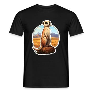 Suricate - T-shirt homme - noir - Devant - AI Model Male 178 light (178cm)