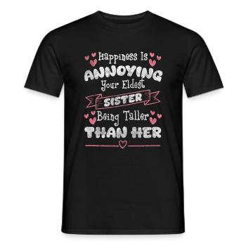 Frères et sœurs Vie amoureuse Chers enfants - T-shirt homme - noir - Devant - AI Model Male 178 light (178cm)
