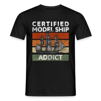 Model Sailing Ship RC Ship Skipper - Men's T-Shirt - black - Front - AI Model Male 178 light (178cm)