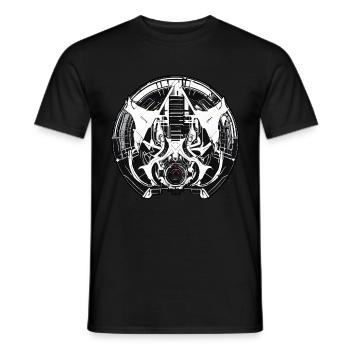 Techno Hardstyle Strahlen - Männer T-Shirt - Schwarz - Vorne - AI Model Male 178 light (178cm)