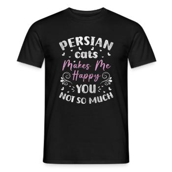 Katze Katzenhaare - Männer T-Shirt - Schwarz - Vorne - AI Model Male 178 light (178cm)