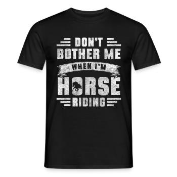 Cheval équitation loisir fer à cheval - T-shirt homme - noir - Devant - AI Model Male 178 light (178cm)