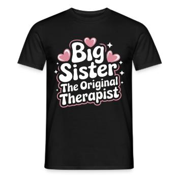 Sœur, Frère ou sœur, Famille - T-shirt homme - noir - Devant - AI Model Male 178 light (178cm)