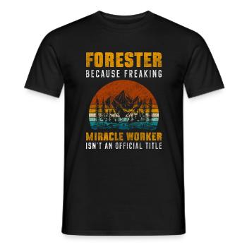 Förster Forst Wälder Baum - Männer T-Shirt - Schwarz - Vorne - AI Model Male 178 light (178cm)