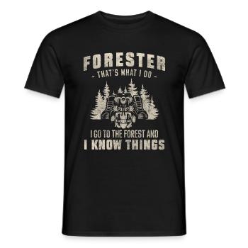 Forestier Protection de la Nature Protecteur Menuisier - T-shirt homme - noir - Devant - AI Model Male 178 light (178cm)