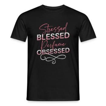 Duft Parfümflasche Einzigartig - Männer T-Shirt - Schwarz - Vorne - AI Model Male 178 light (178cm)