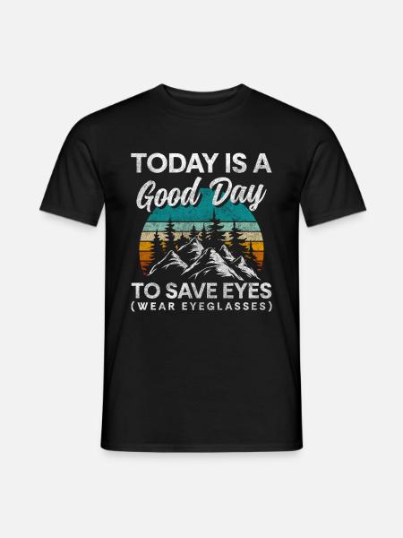 Brille Schmuck Lifestyle Optometrie - Männer T-Shirt - Schwarz