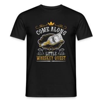 Rum Drinking Men Scotland - Men's T-Shirt - black - Front - AI Model Male 178 light (178cm)