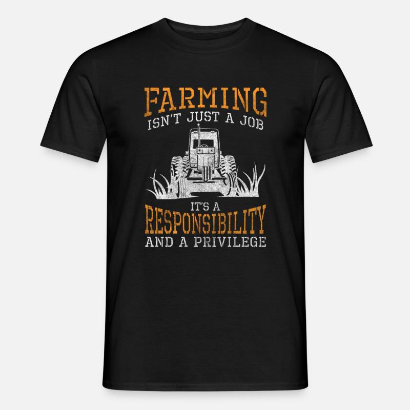 Bauer Bauernhof Mistgabel Berufung - Männer T-Shirt - Schwarz