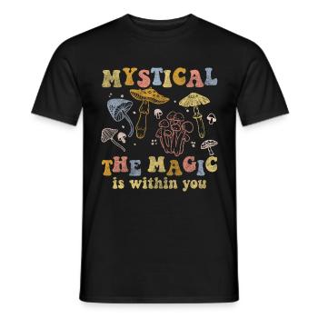 Mystisch Aberglauben Zeichen Macht - Männer T-Shirt - Schwarz - Vorne - AI Model Male 178 light (178cm)