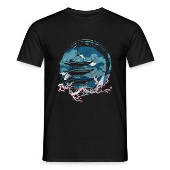 Asian Mythical Creature Asian Nerd - Men's T-Shirt - black - Front - AI Model Male 178 light (178cm)
