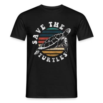 Tortue Reptiles Biodiversité - T-shirt homme - noir - Devant - AI Model Male 178 light (178cm)
