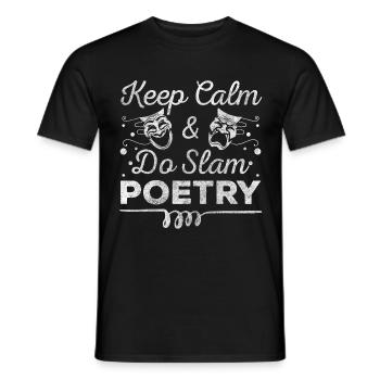 Poetry Texte Poet - Männer T-Shirt - Schwarz - Vorne - AI Model Male 178 light (178cm)