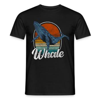 Whale Blue Whale Conservation Diver - T-shirt homme - noir - Devant - AI Model Male 178 light (178cm)