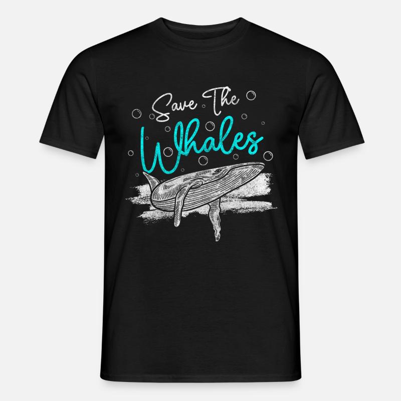 Wal Meeresbewohner See - Männer T-Shirt - Schwarz
