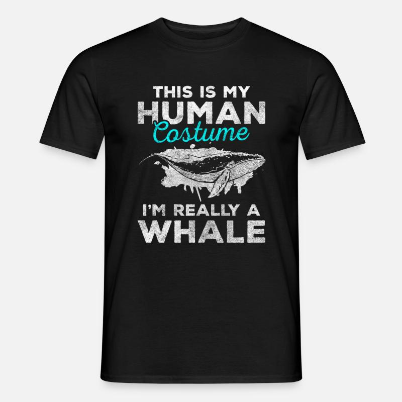 Baleines Créatures Marines Lac - T-shirt homme - noir