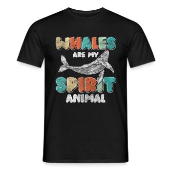 Wale Ozean Tier Taucher - Männer T-Shirt - Schwarz - Vorne - AI Model Male 178 light (178cm)