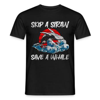 Orque baleine à bosse Conservation des espèces de poissons - T-shirt homme - noir - Devant - AI Model Male 178 light (178cm)