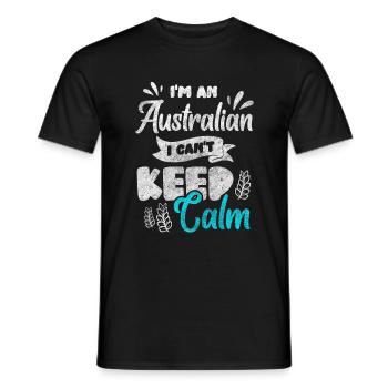 Australia Vacation Aussie Ready for Vacation - Men's T-Shirt - black - Front - AI Model Male 178 light (178cm)