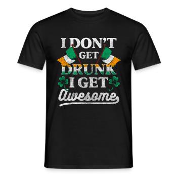 Ireland Drink Travel Whiskey - Men's T-Shirt - black - Front - AI Model Male 178 light (178cm)