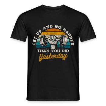 Cardio Muscles Strength - Men's T-Shirt - black - Front - AI Model Male 178 light (178cm)
