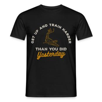 Crosstrainer Training Kraft Coach - Männer T-Shirt - Schwarz - Vorne - AI Model Male 178 light (178cm)