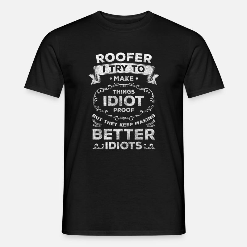 Zimmermann Baustelle Beruf Dachdeckermeister - Männer T-Shirt - Schwarz