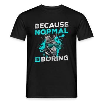 Zebra Naturschutz Safari Tierpark - Männer T-Shirt - Schwarz - Vorne - AI Model Male 178 light (178cm)