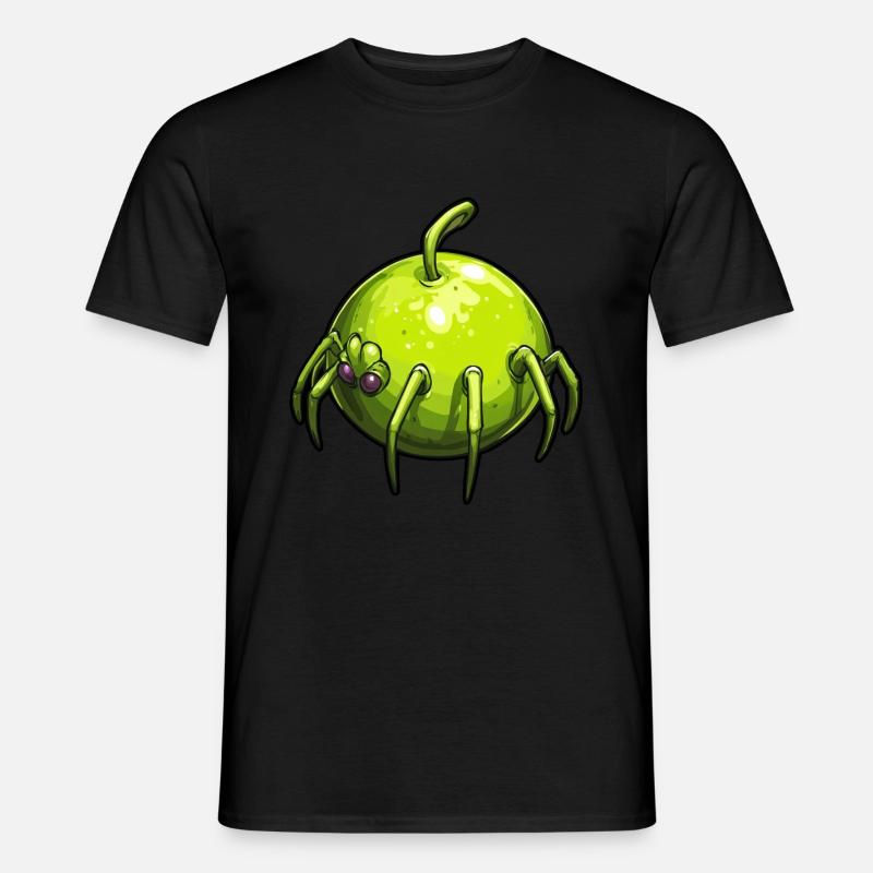 Apfelspinne Apfel Spinne - Männer T-Shirt - Schwarz