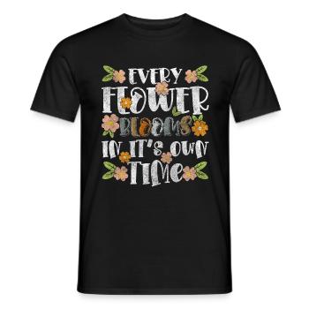 Fleur Merci Romantique Saint Valentin - T-shirt homme - noir - Devant - AI Model Male 178 light (178cm)