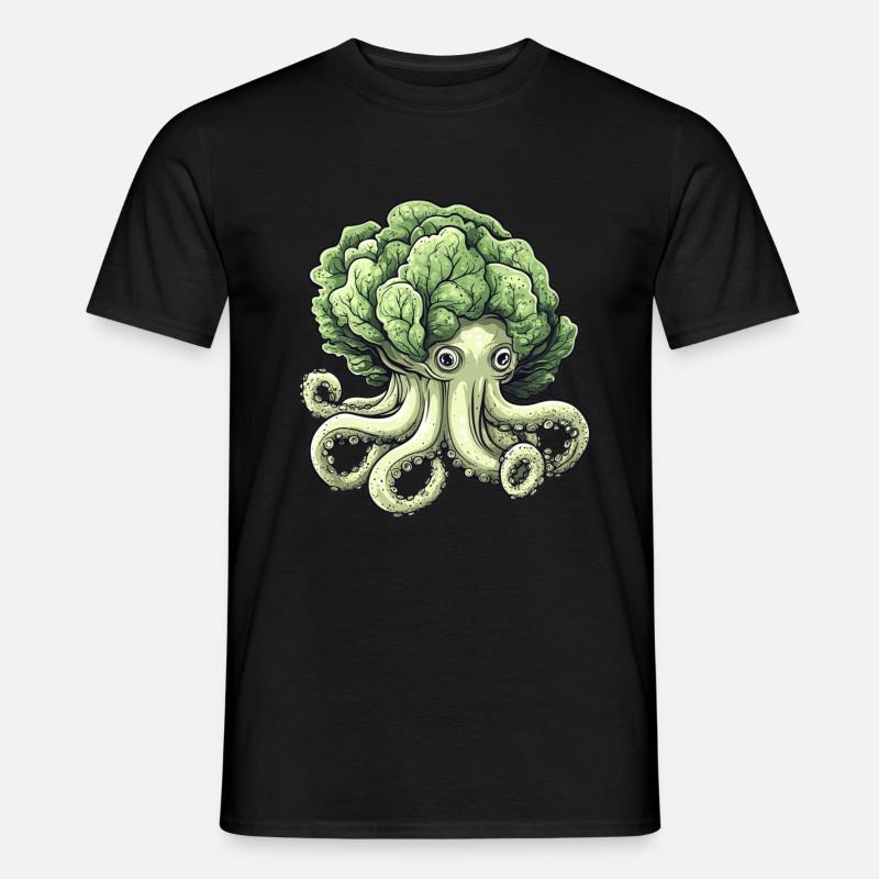Oktopus Kohlkopf - Männer T-Shirt - Schwarz