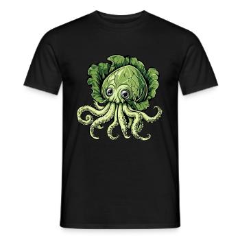 Oktopus Kohlkopf - Männer T-Shirt - Schwarz - Vorne - AI Model Male 178 light (178cm)