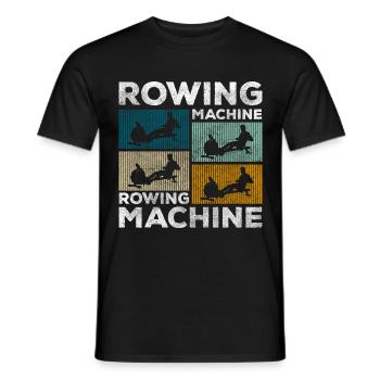 Rameur rameur hardcore - T-shirt homme - noir - Devant - AI Model Male 178 light (178cm)