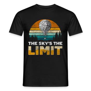 Aéronaute flamme nuages passe-temps - T-shirt homme - noir - Devant - AI Model Male 178 light (178cm)