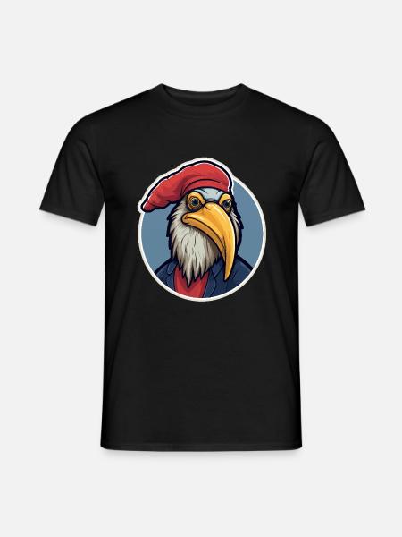 Eagle with hat - Men's T-Shirt - black