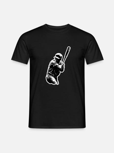 Baseball player black white - Men's T-Shirt - black