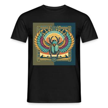 KHEPRI Gott der aufgehenden Sonne - Männer T-Shirt - Schwarz - Vorne - AI Model Male 178 light (178cm)