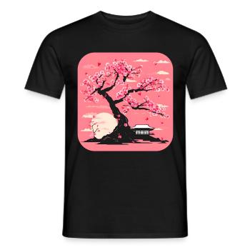 Japon Tour du Monde Temples Culture - T-shirt homme - noir - Devant - AI Model Male 178 light (178cm)