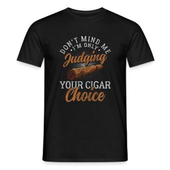 Zigarre Raucher Gentlemen Lifestyle Whiskey - Männer T-Shirt - Schwarz - Vorne - AI Model Male 178 light (178cm)