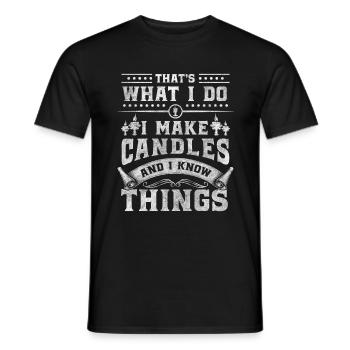 Kerzenmacher Hobby Romantiker Dekoration - Männer T-Shirt - Schwarz - Vorne - AI Model Male 178 light (178cm)