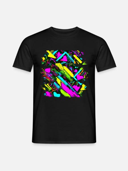 Neon Colors Colorful Creative Style Glow - Men's T-Shirt - black